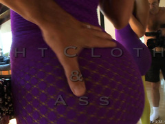 TIGHT CLOTHES & ASS: John Buttman Stagliano is obsessed with the sight of a girl's ass when it's encased in skintight clothing.